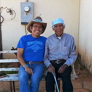 Navajo Nation DIvision of Economic Development Director Tony Skrelunans and his Grandfather