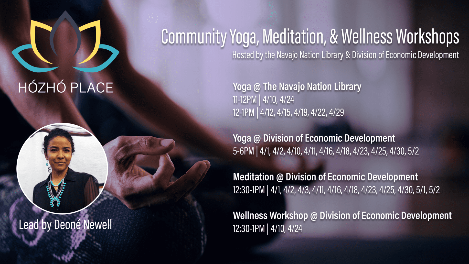 Hózhó Community Yoga at the NN Library and DED