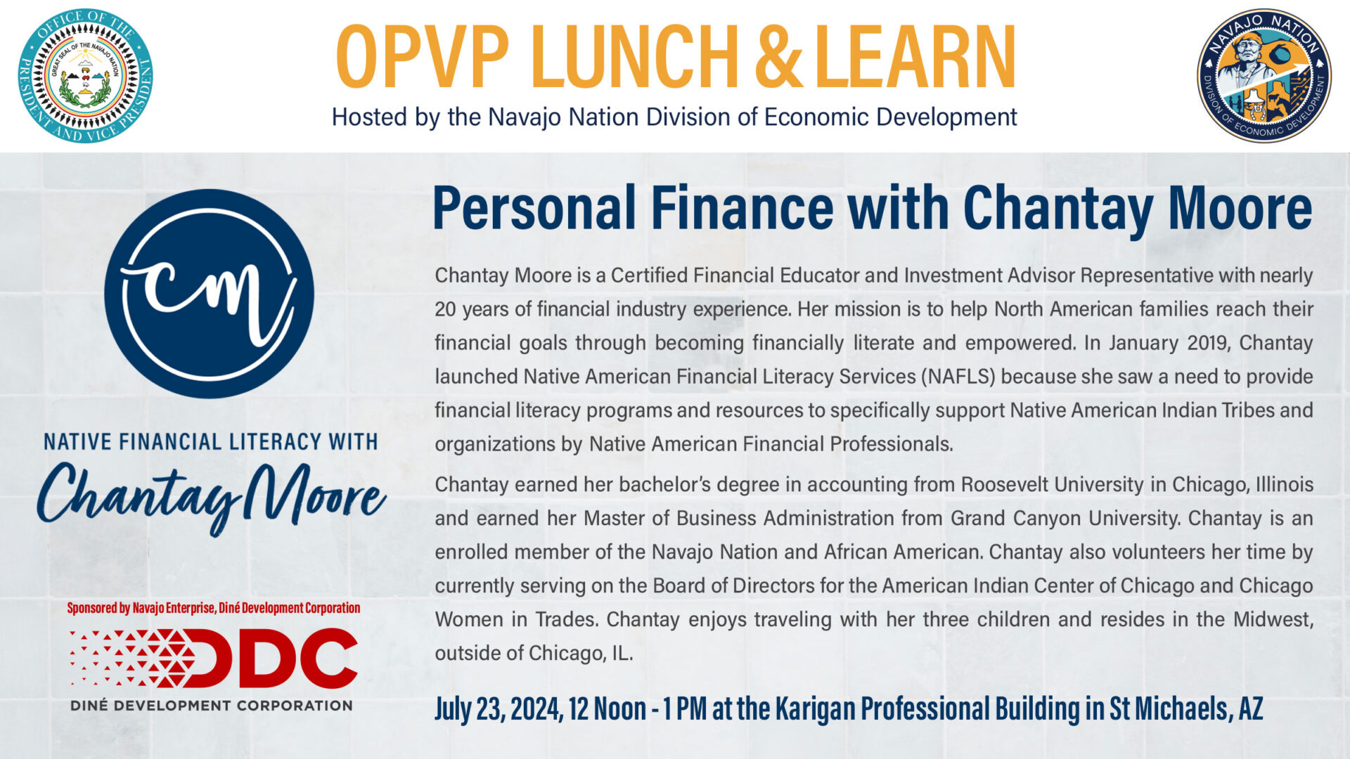 Personal Finance with Chantay Moore July 23, 2024